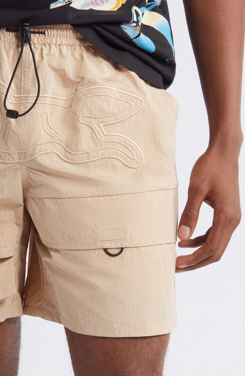 ICECREAM Pine Nylon Cargo Shorts, Alternate, color, Candied Ginger