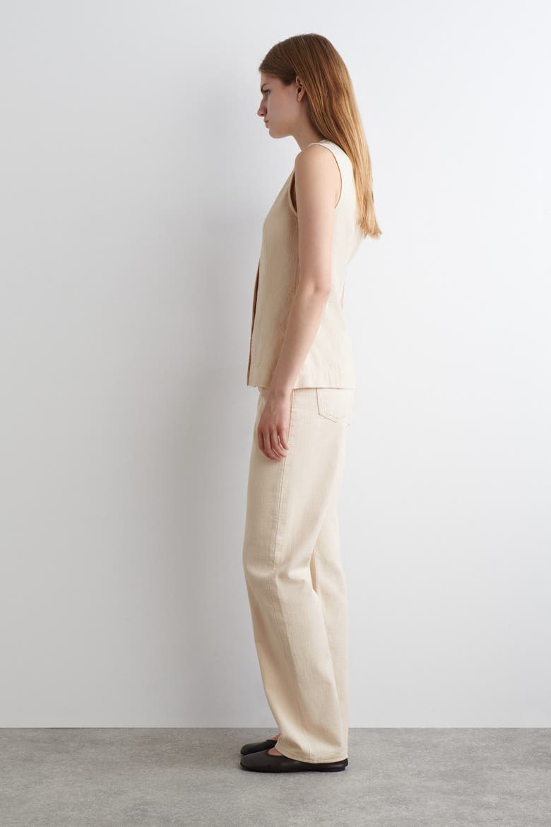 Sleeveless Denim Top, Alternate, color, OFF-WHITE