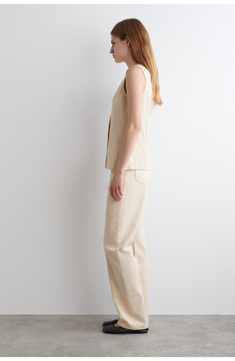 COS Sleeveless Denim Top, Alternate, color, Off-White