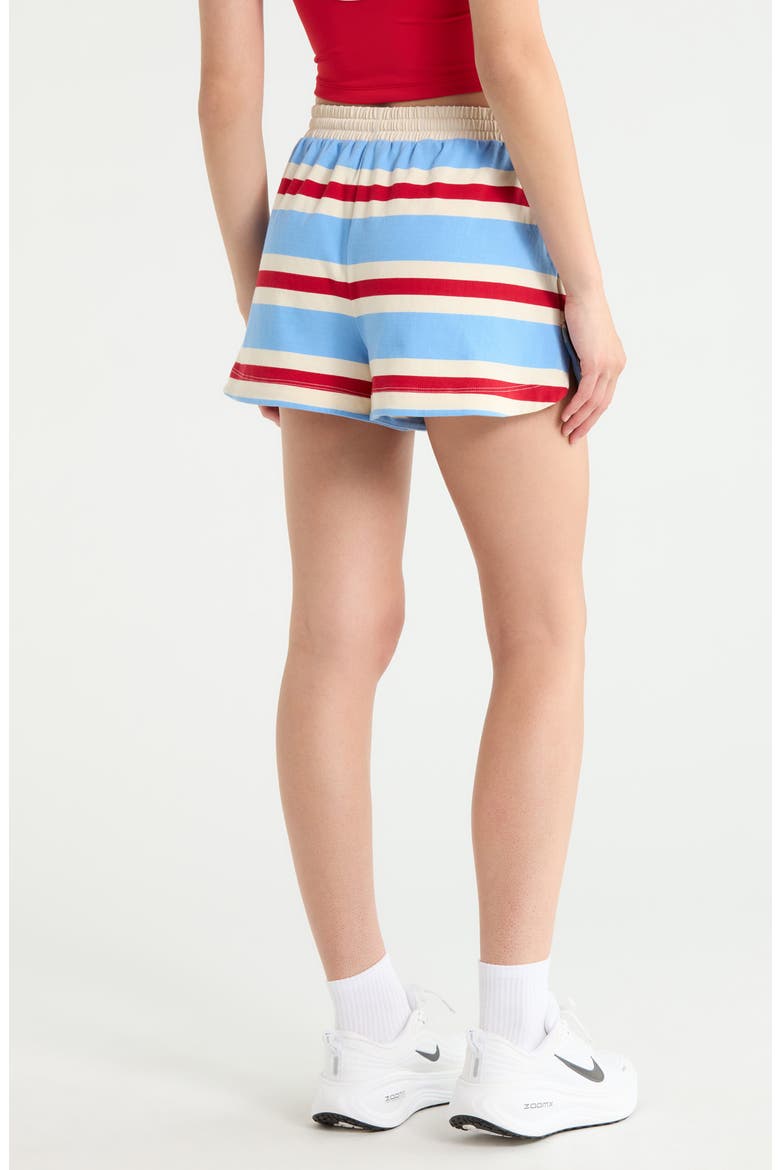 Striped Jersey Shorts, Alternate, color, BLUEREDWHITE