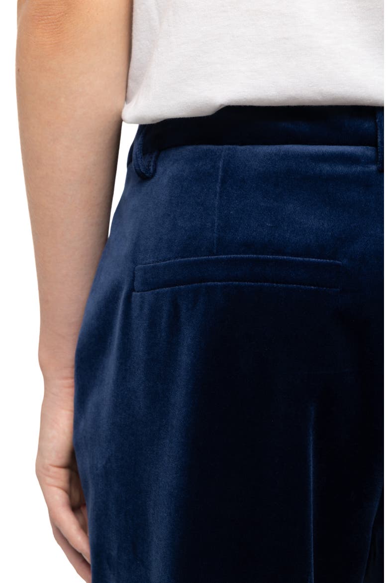 Prevy Velvet Flared Pants, Alternate, color, MARINE