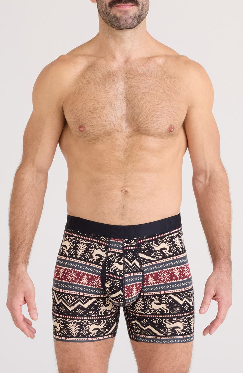 SAXX DropTemp<sup>™</sup> Assorted 2-Pack Cooling Cotton Boxer Briefs, Alternate, color, Caribou/ Black