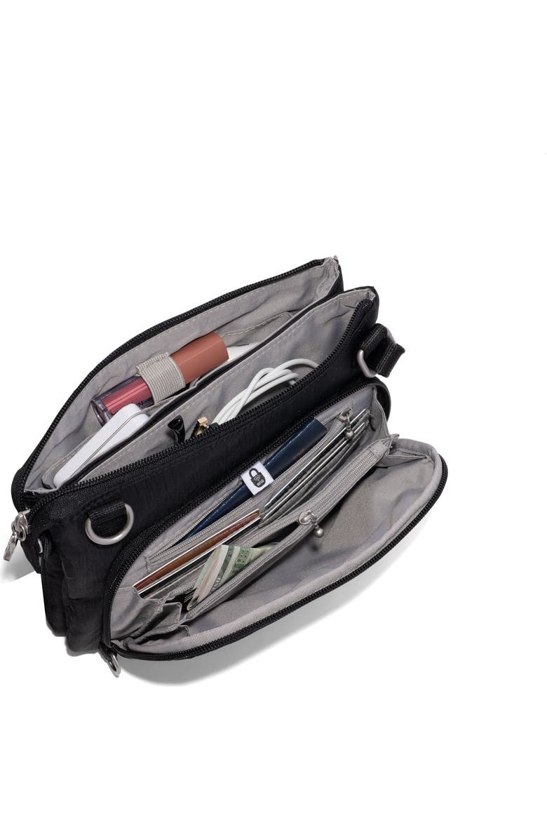 BAGGALLINI Securtex Anti-Theft Stash Crossbody, Alternate, color, Black