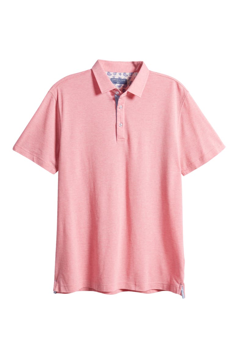 Trim Fit Short Sleeve Polo, Alternate, color, PINK