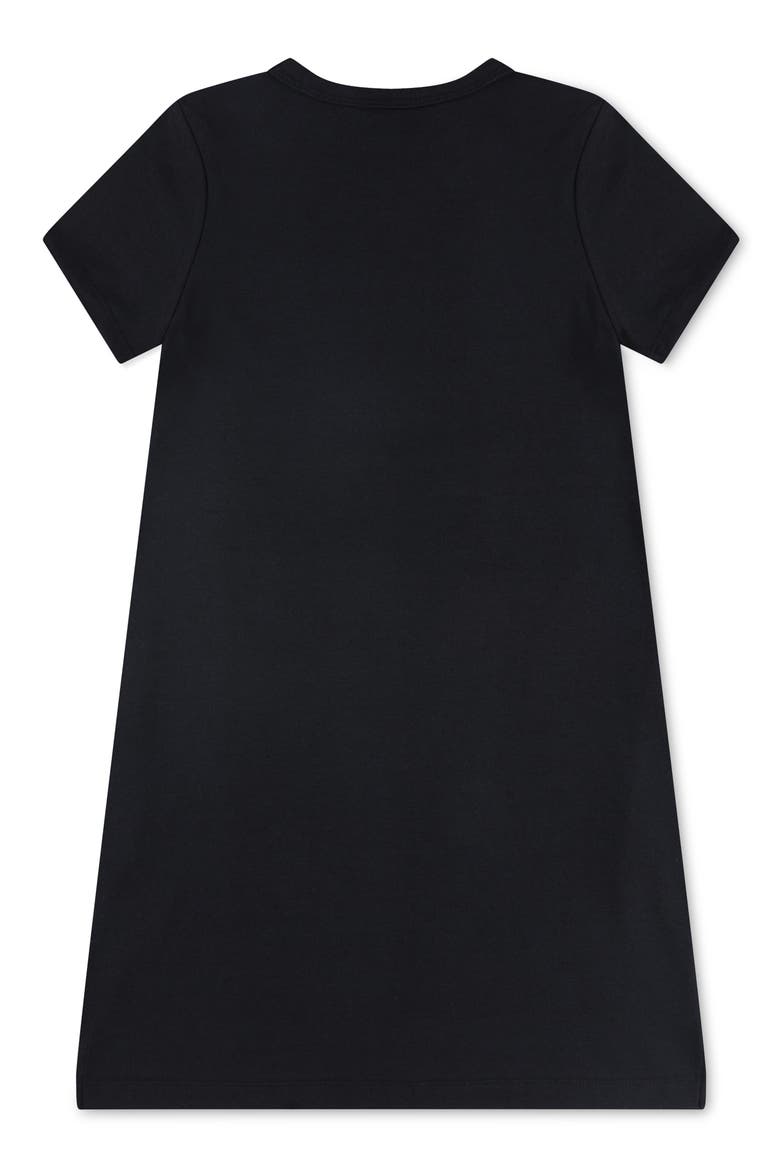 Kids' Stretch Cotton Blend T-Shirt Dress, Alternate, color, BLACK