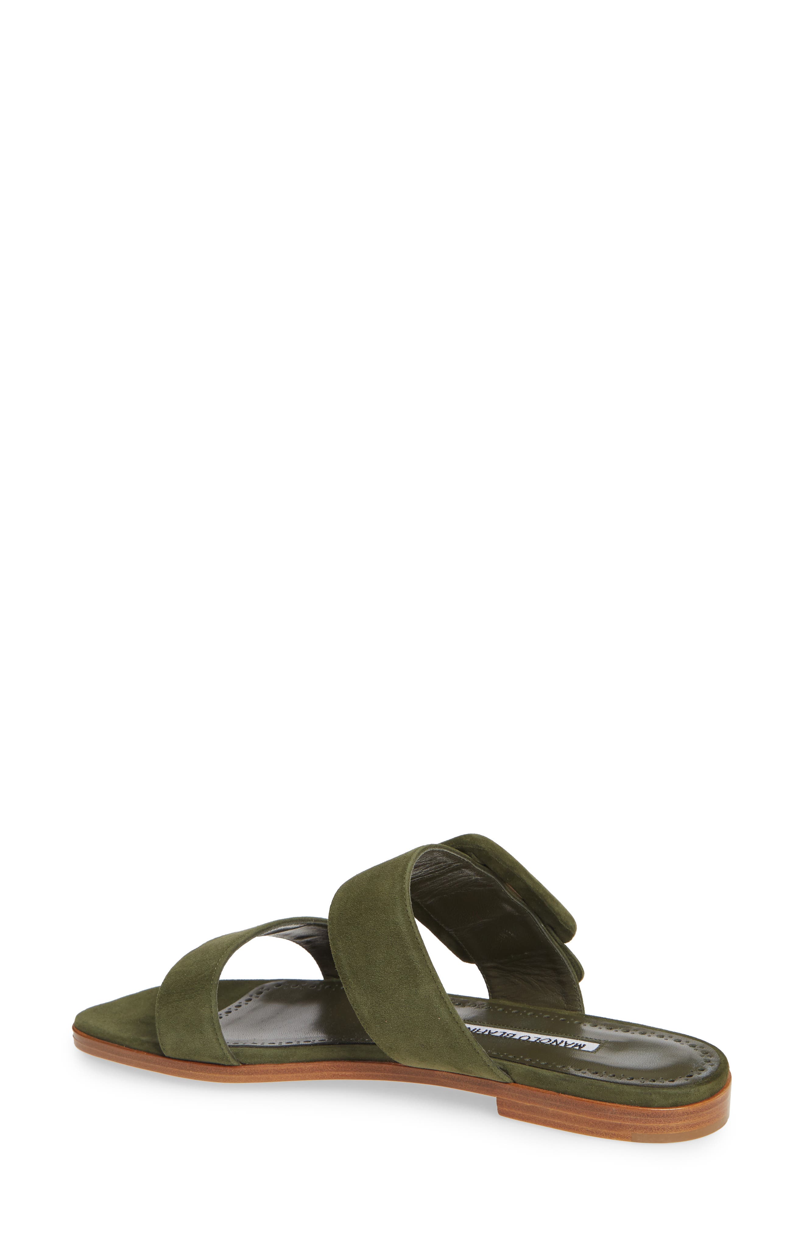 Tituba Buckle Slide Sandal, Alternate, color, MILITARY GREEN SUEDE