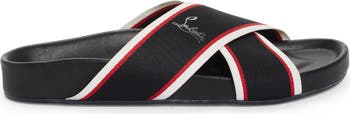 Christian Louboutin Hot Cross Bizz Slide Sandal (Men