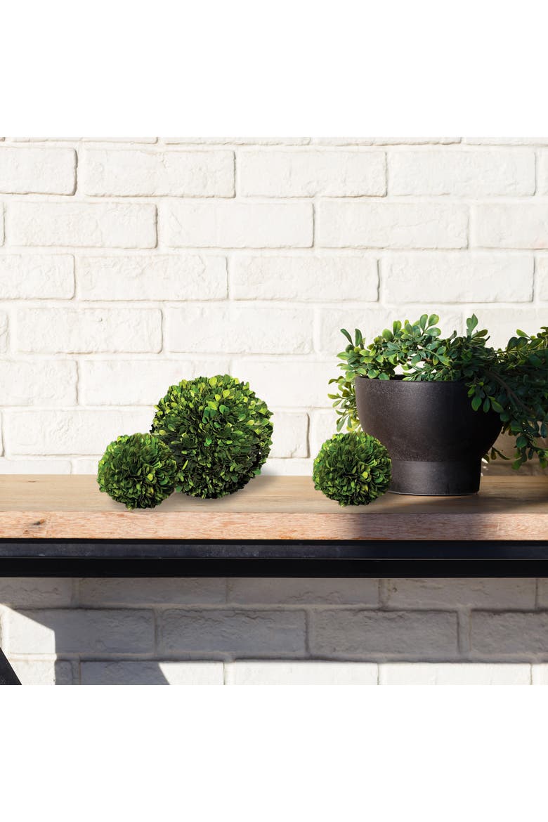Boxwood Ball Faux (Fake) 8", Alternate, color, Green