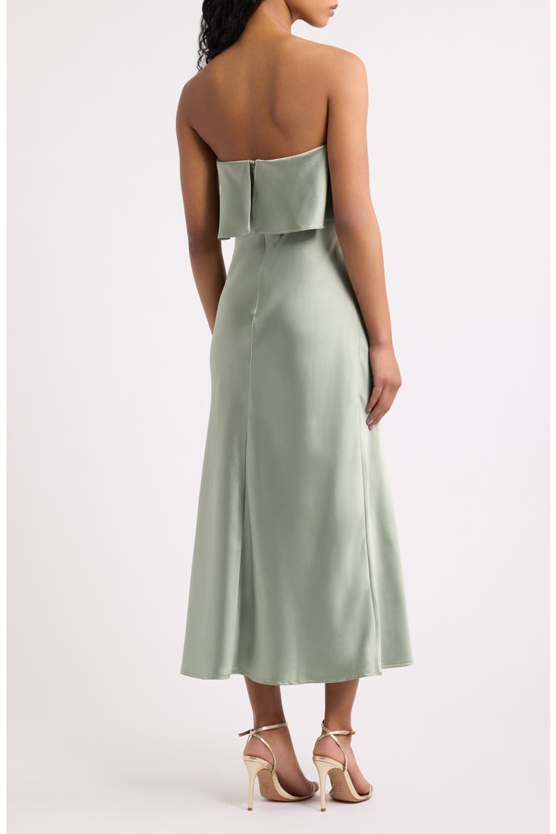 Adriana Strapless Column Midi Dress, Alternate, color, SAGE