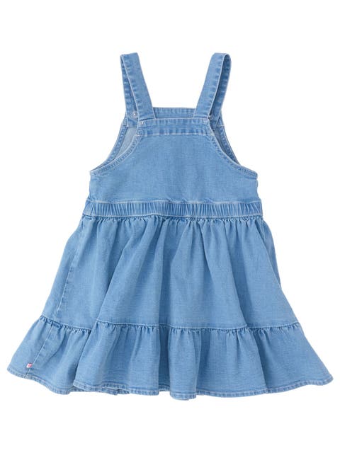 Stretch Denim Overall Jumper Dress