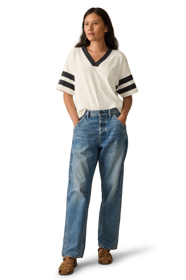 Varsity Stripe Organic Cotton T-Shirt, Alternate, color, PHANTOM VARSITY