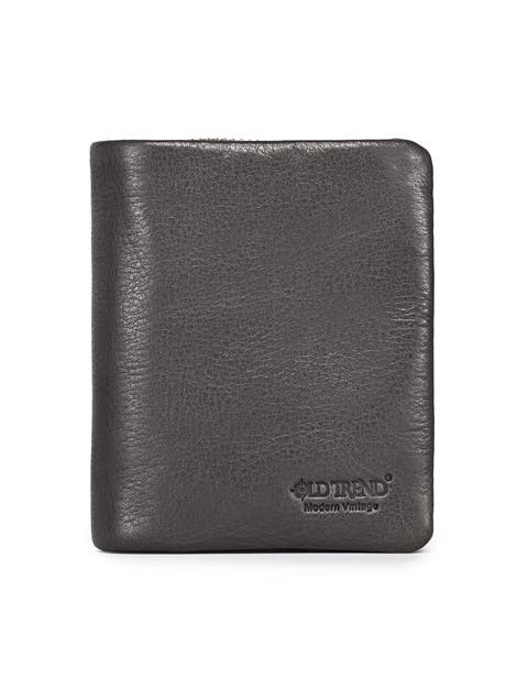 Clover Genuine Leather Slim Secure Trifold RFID Wallet