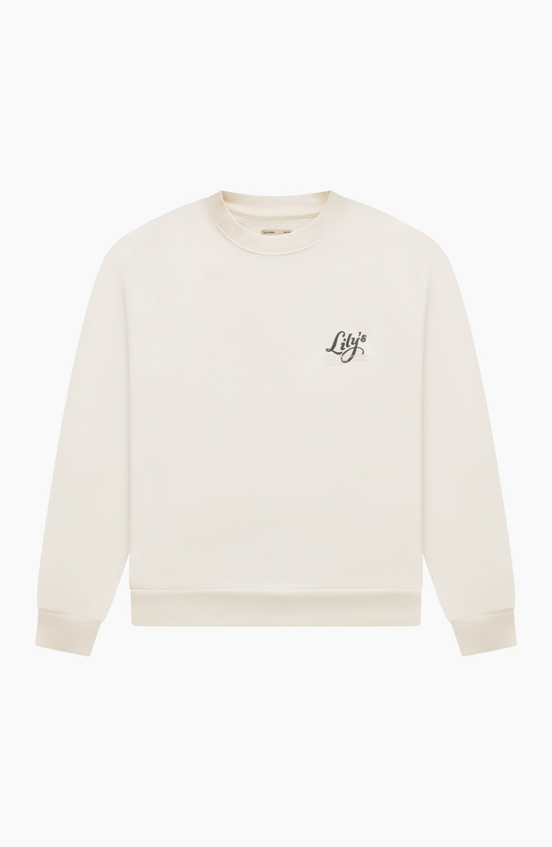 CALIFORNIA INCLINE Lilys Malibu Crewneck Sweatshirt, Main, color, Vintage Cream