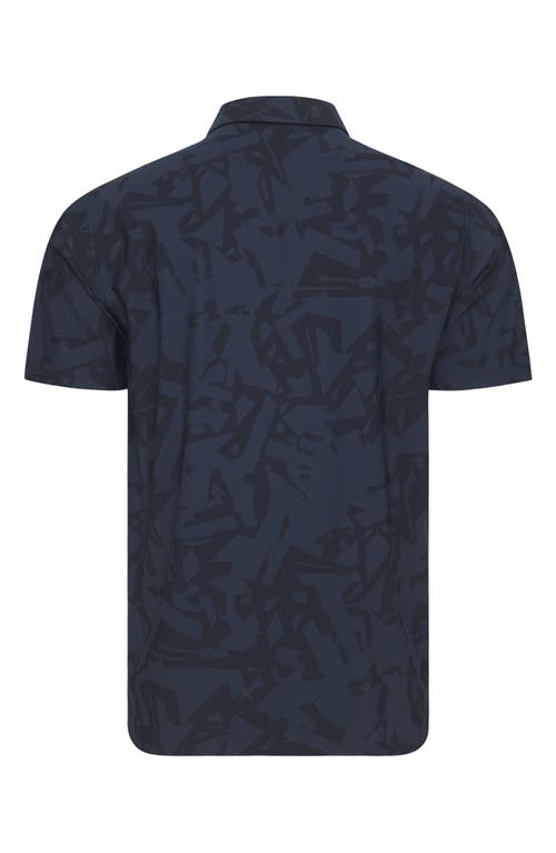 Eastside Golf Snap Placket Performance Golf Polo In Midnight Shatter