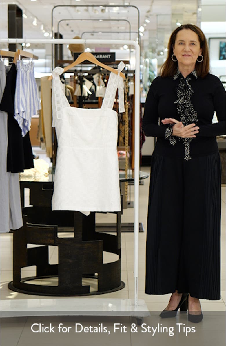 Keenan Floral Appliqué Cocktail Skort Romper, sales video thumbnail