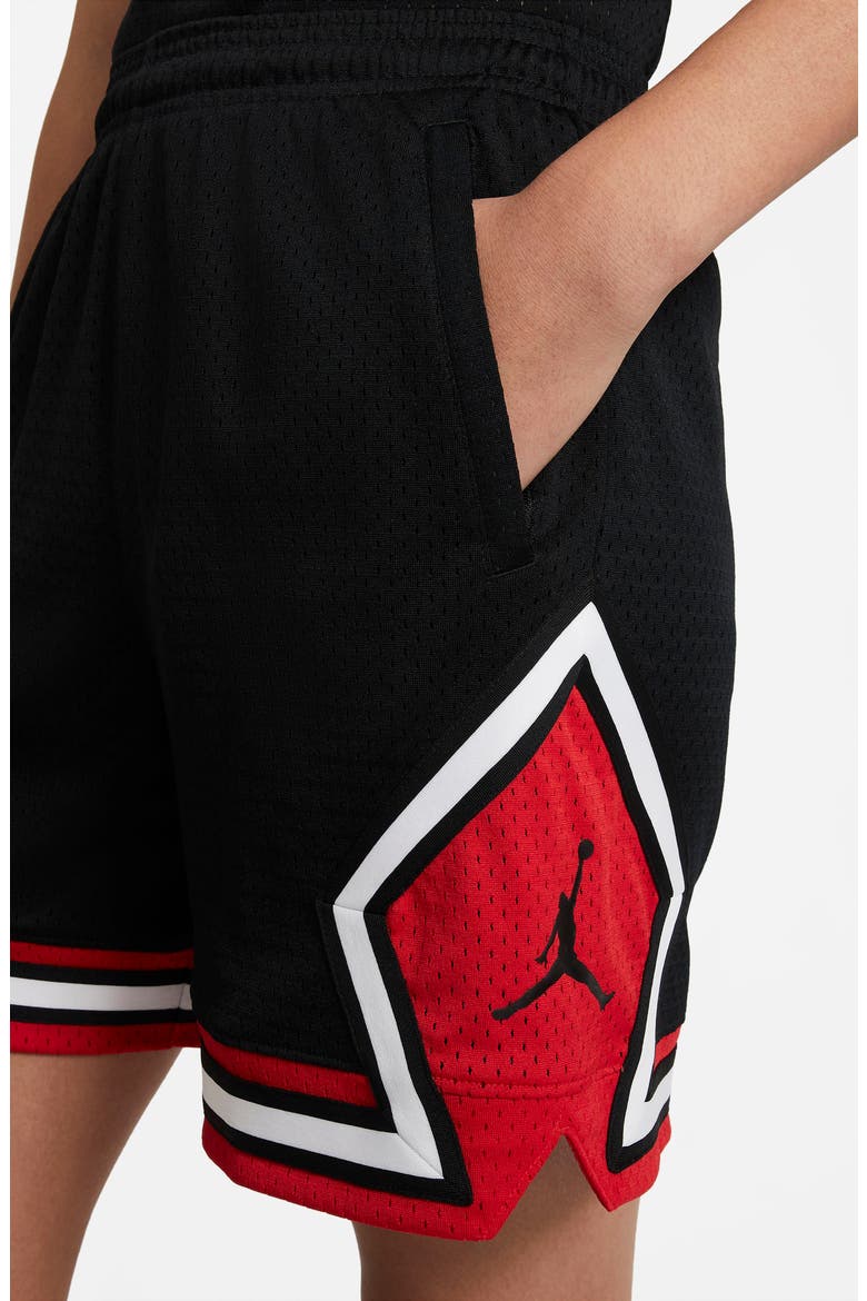 Nike Jordan Essential Diamond Shorts, Alternate, color, BLACK/ RED