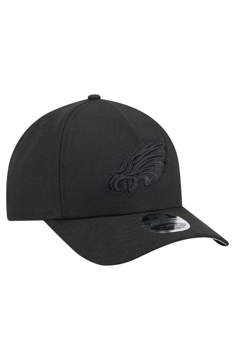 New Era Men's New Era Black Philadelphia Eagles Team Collection 9FORTY M-Crown A-Frame Adjustable Hat, Alternate, color,