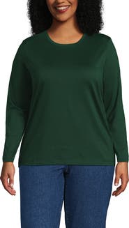 Lands' End Supima Cotton Long Sleeve Crewneck T-Shirt