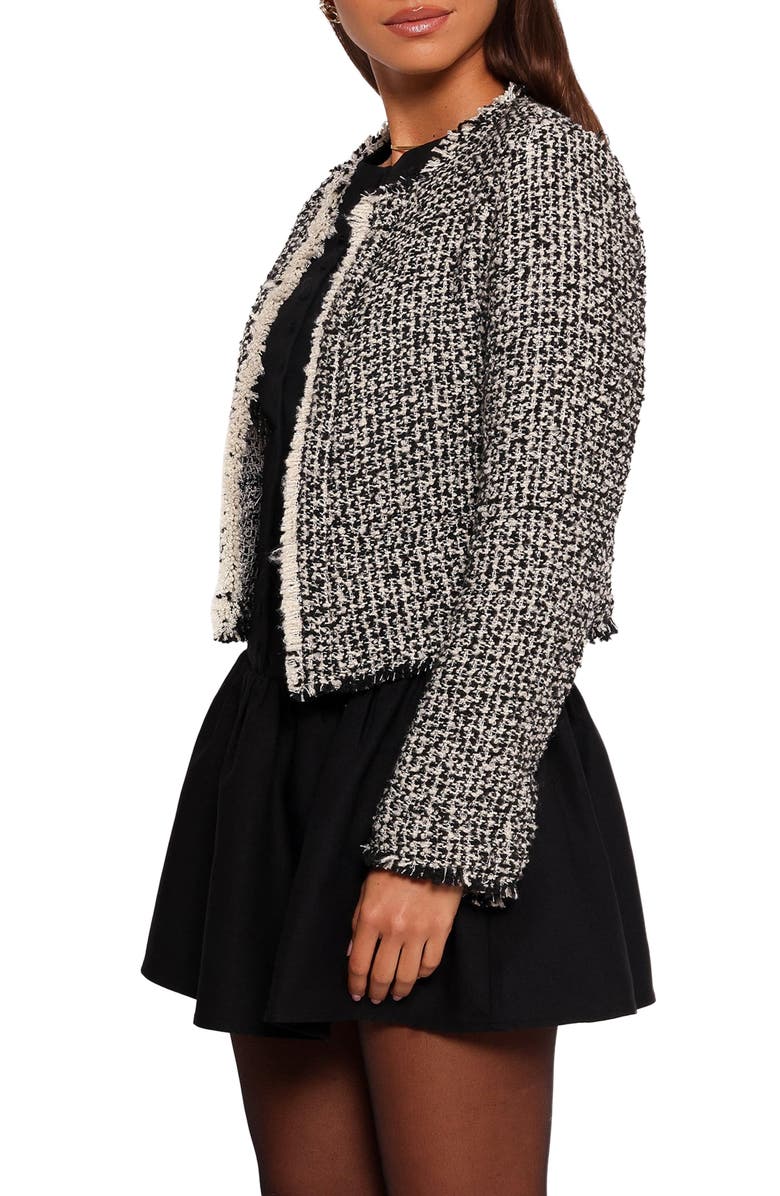 Petal & Pup Hart Edge Tweed Jacket, Alternate, color, Oyster Cream