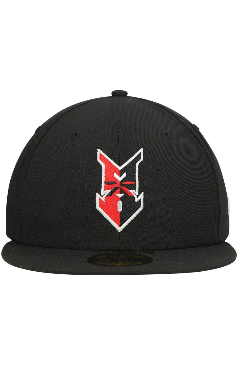 New Era Men's New Era Black Indianapolis Indians Authentic Collection Road 59FIFTY Fitted Hat, Alternate, color, 