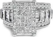 Haus of Brilliance 14K Gold 2.0 Cttw Mixed-Cut Diamond Composite Cluster Ring
