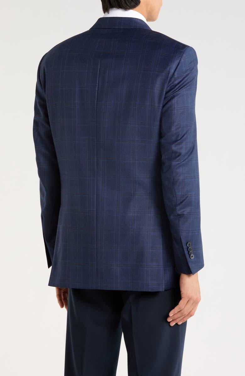 Peter Millar Flynn Classic Fit Plaid Wool Sport Coat, Alternate, color, Blue