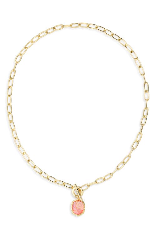 Kendra Scott Daphne Toggle Necklace In Pink