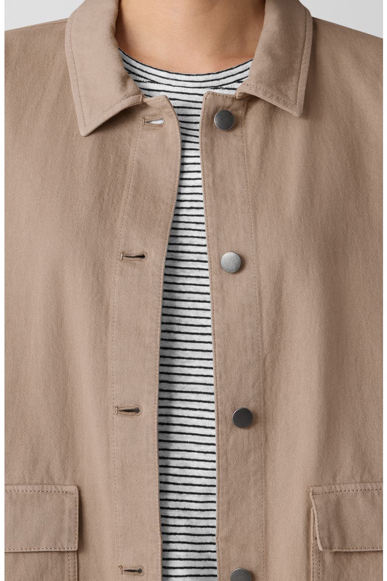 Classic Collar Organic Cotton Jacket, Alternate, color, BISCUIT