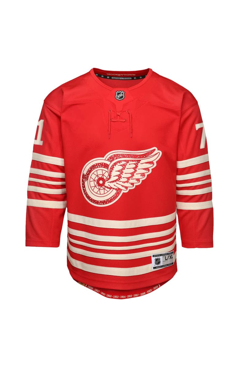 Outerstuff Youth Dylan Larkin Red Detroit Red Wings Centennial Replica Player Jersey, Alternate, color, Red