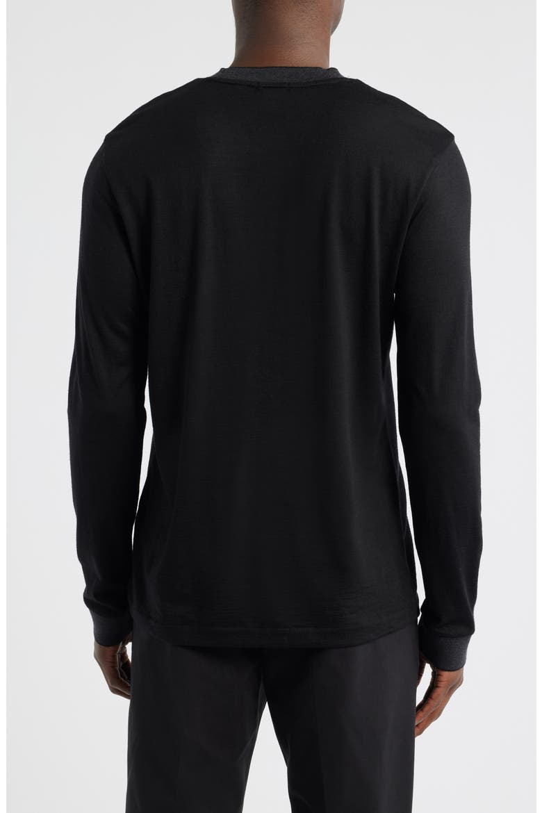 Talley 110 Wool Long Sleeve Pullover, Alternate, color, BLACK