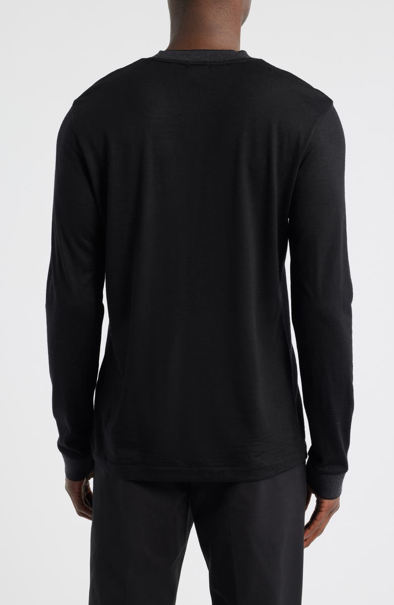 BOSS Talley 110 Wool Long Sleeve Pullover, Alternate, color, Black
