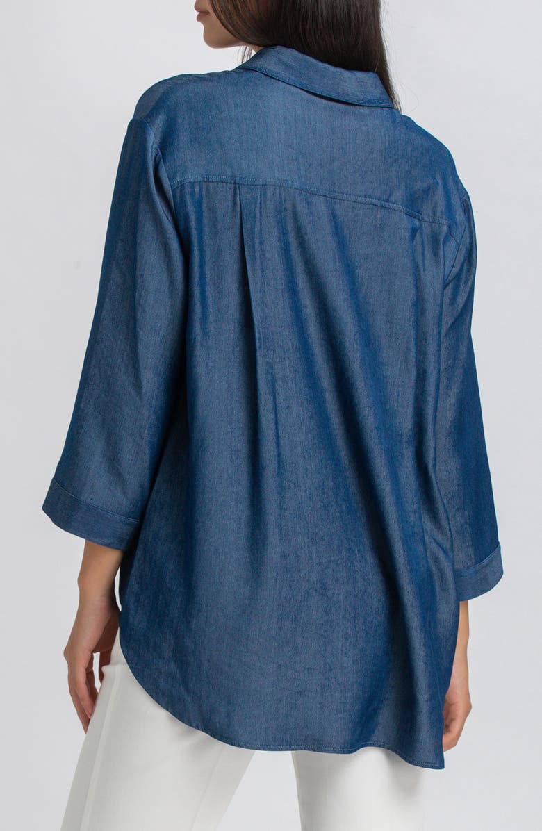 PIETRO BRUNELLI MATERNITY Chambray Button-Up Maternity Shirt, Alternate, color, Blue