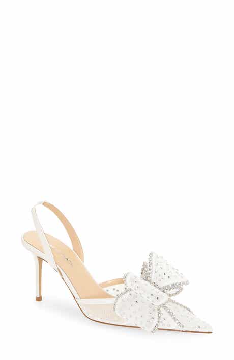 Mach & Mach Le Cadeau Bow Pointed Toe Slingback Pump