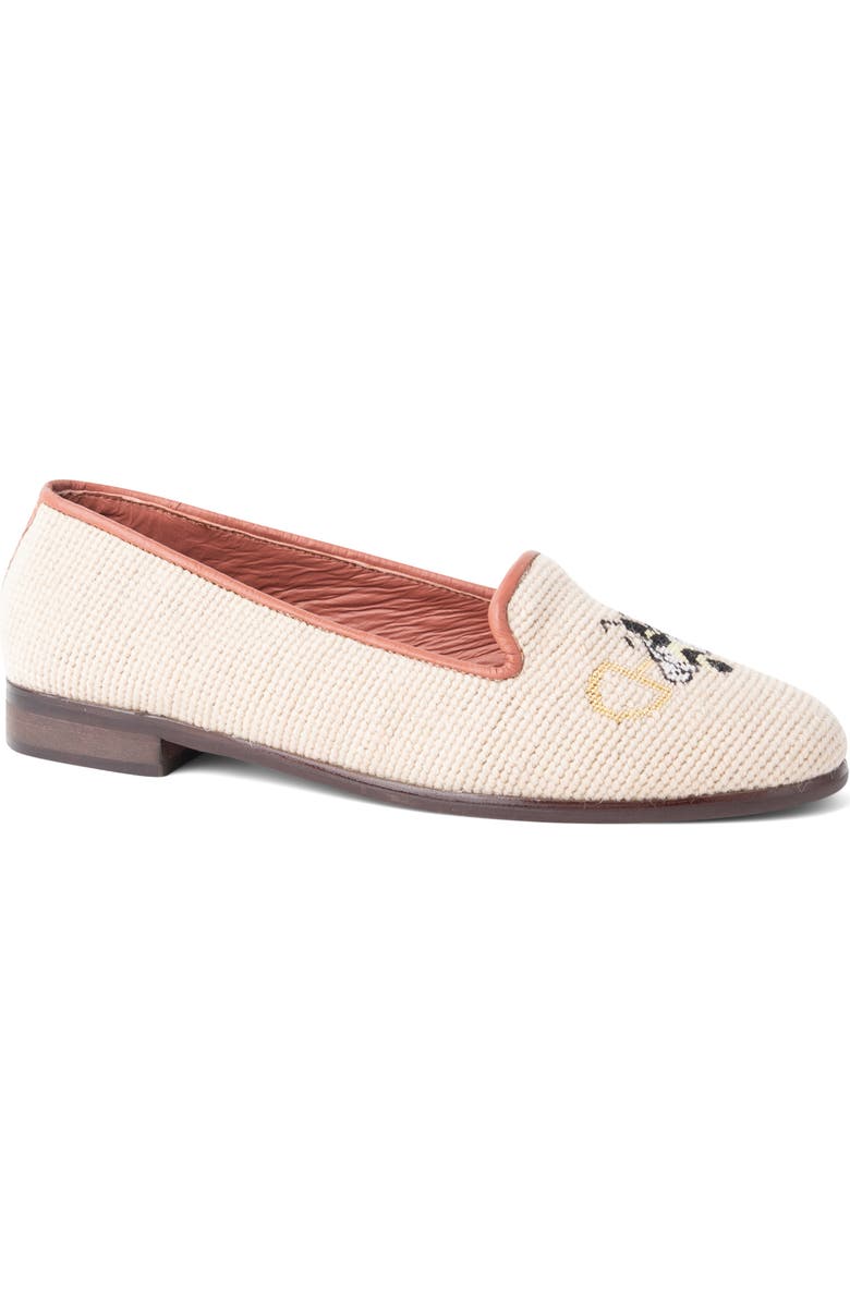 ByPaige Needlepoint Bee Flat, Main, color, Tan