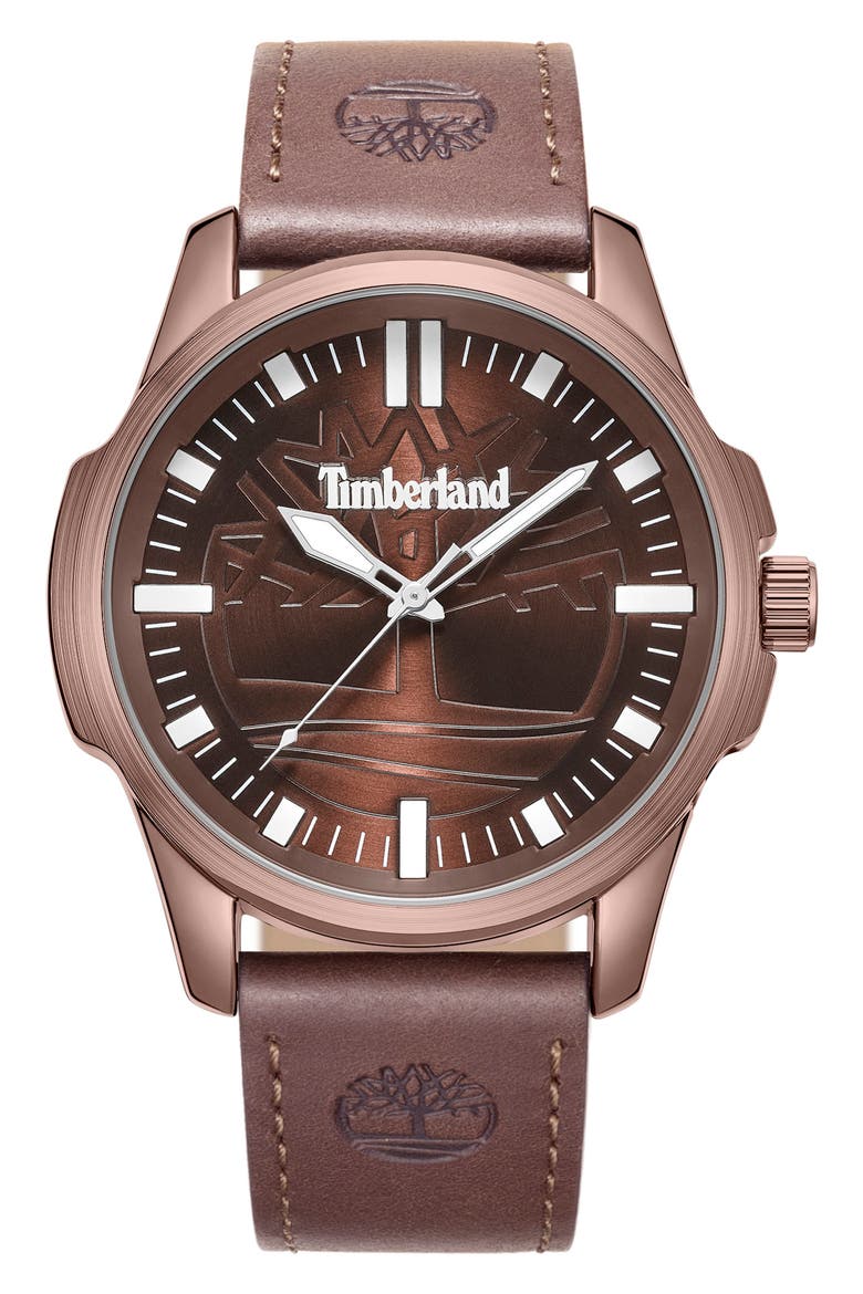 Quartz Analog Watch, Main, color, BROWN