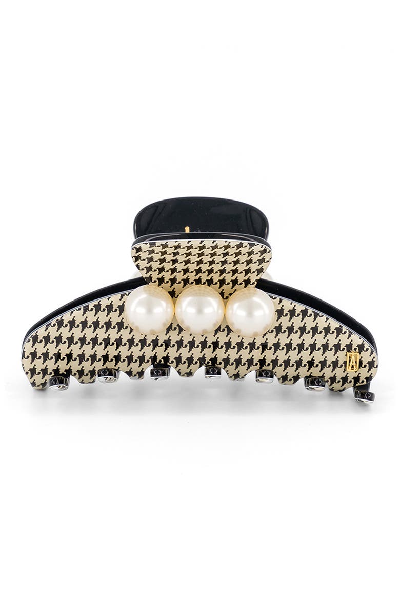 Medium Faux Pearl Hair Clip, Main, color, IVORY MULTI