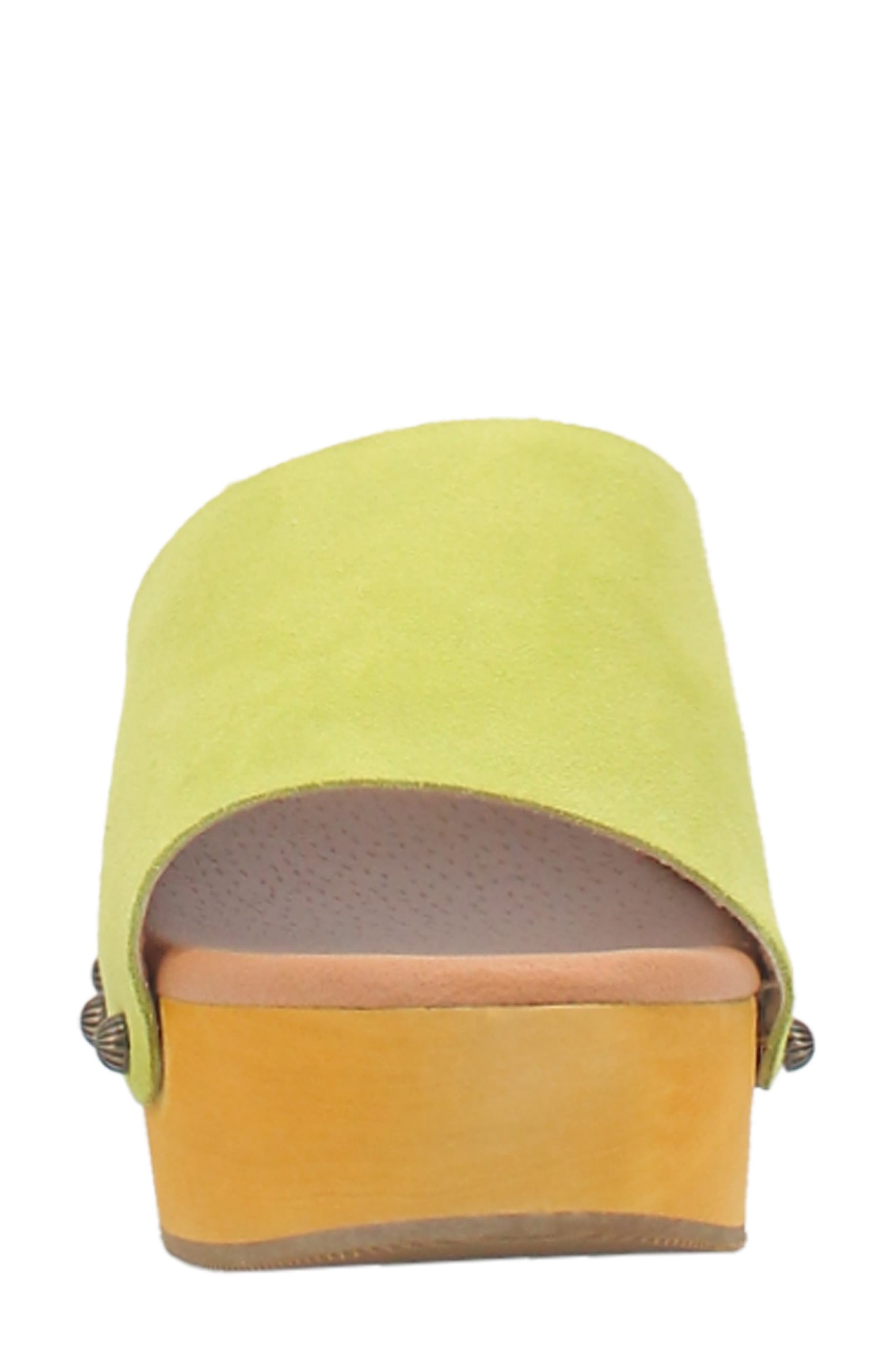 Beechwood Platform Side Sandal, Alternate, color, LIME