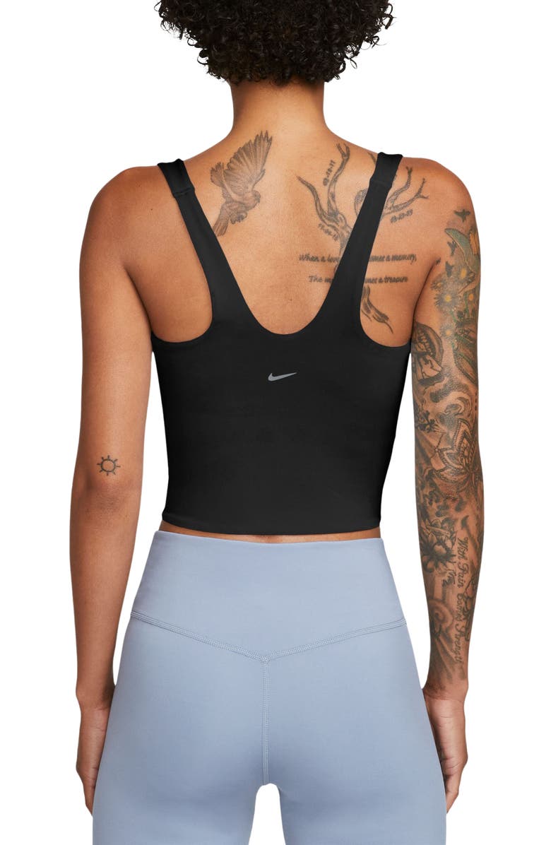 Nike Seamless Padded Sports Tank, Alternate, color, Black/ Cool Grey