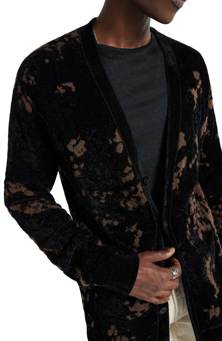 John Varvatos Raven Metallic Cardigan, Alternate, color, 