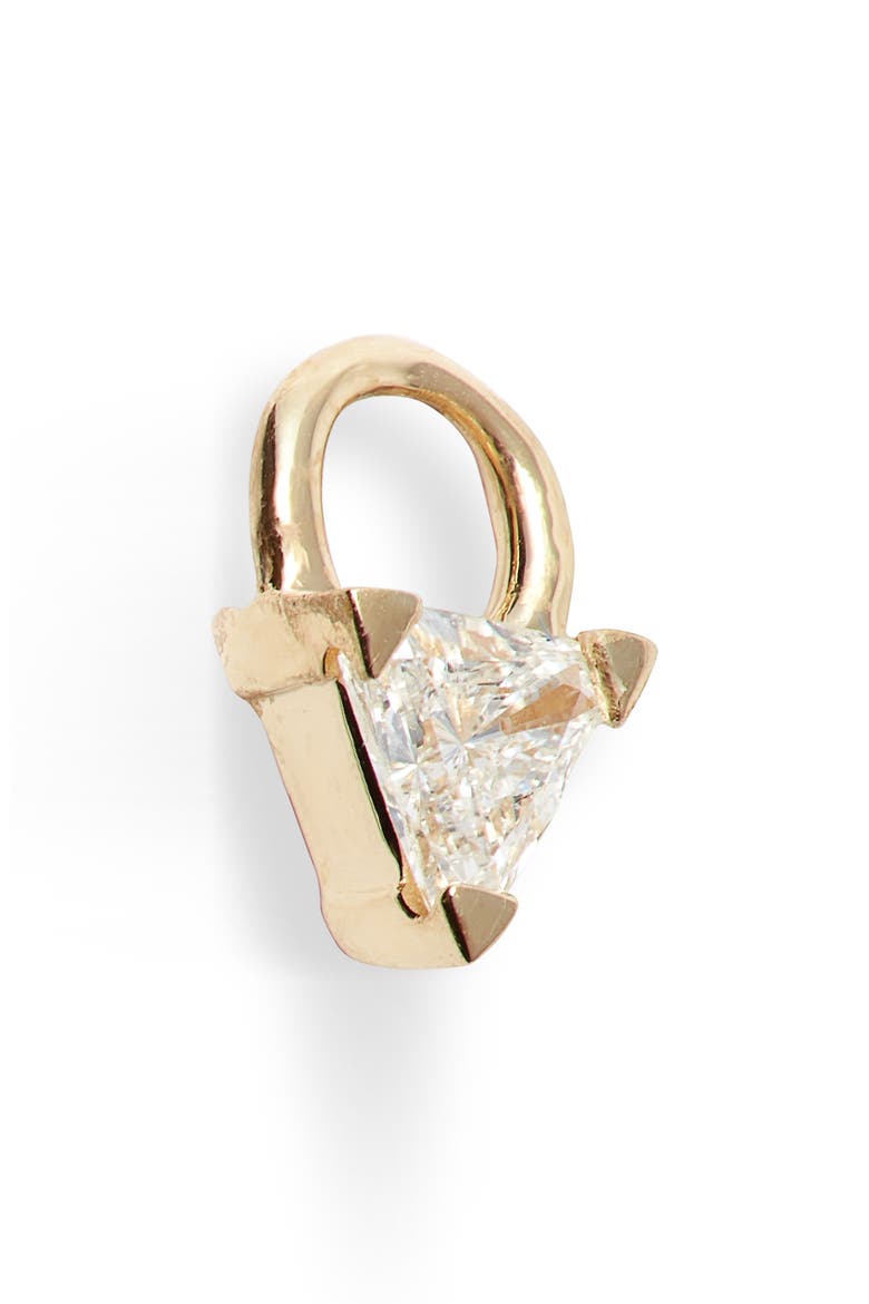Diamond Triangle Earring Charm, Alternate, color, 18K YELLOW GOLD/ DIAMOND