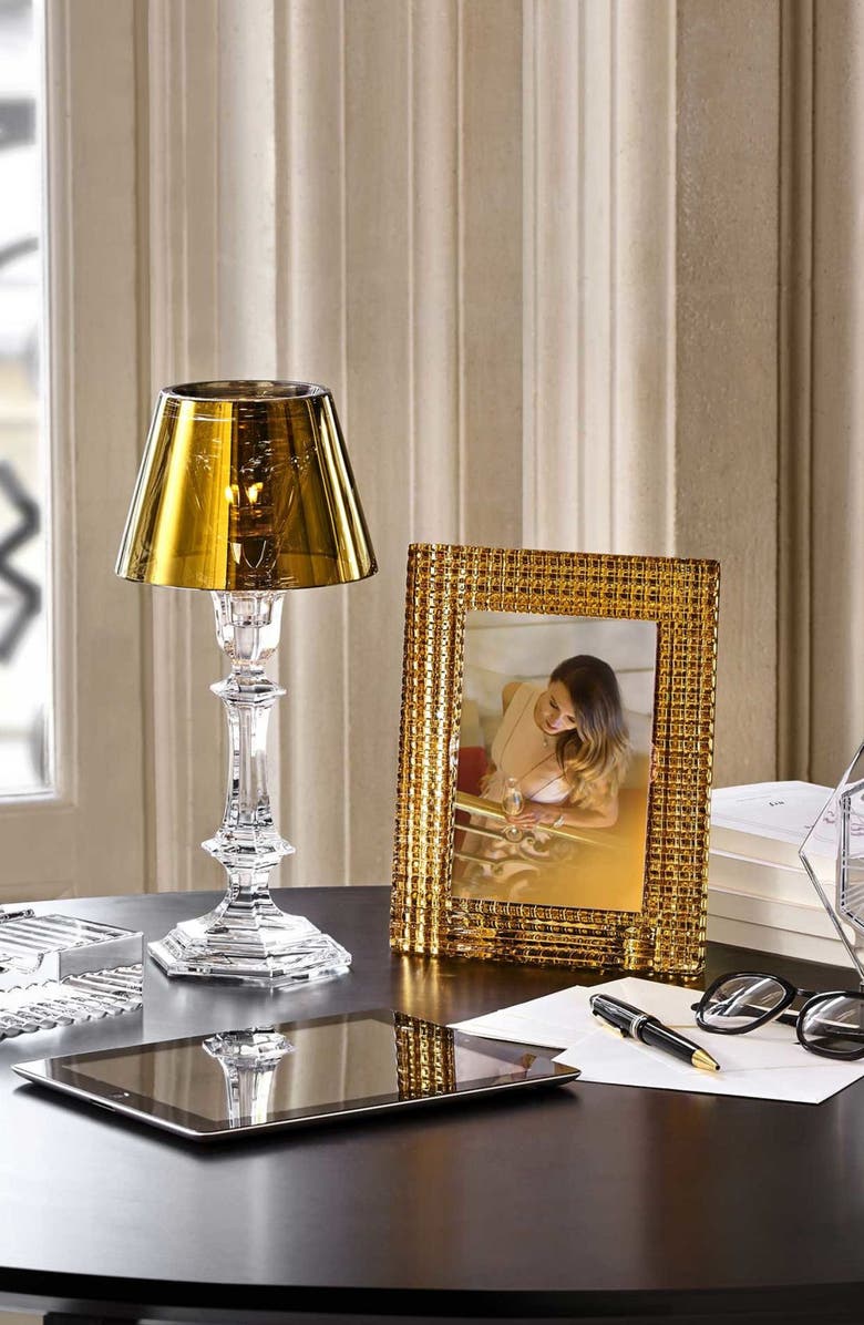 Baccarat Eye Gold & Lead Crystal Picture Frame, Alternate, color,