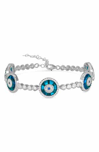 Evil Eye Station Tennis Bracelet