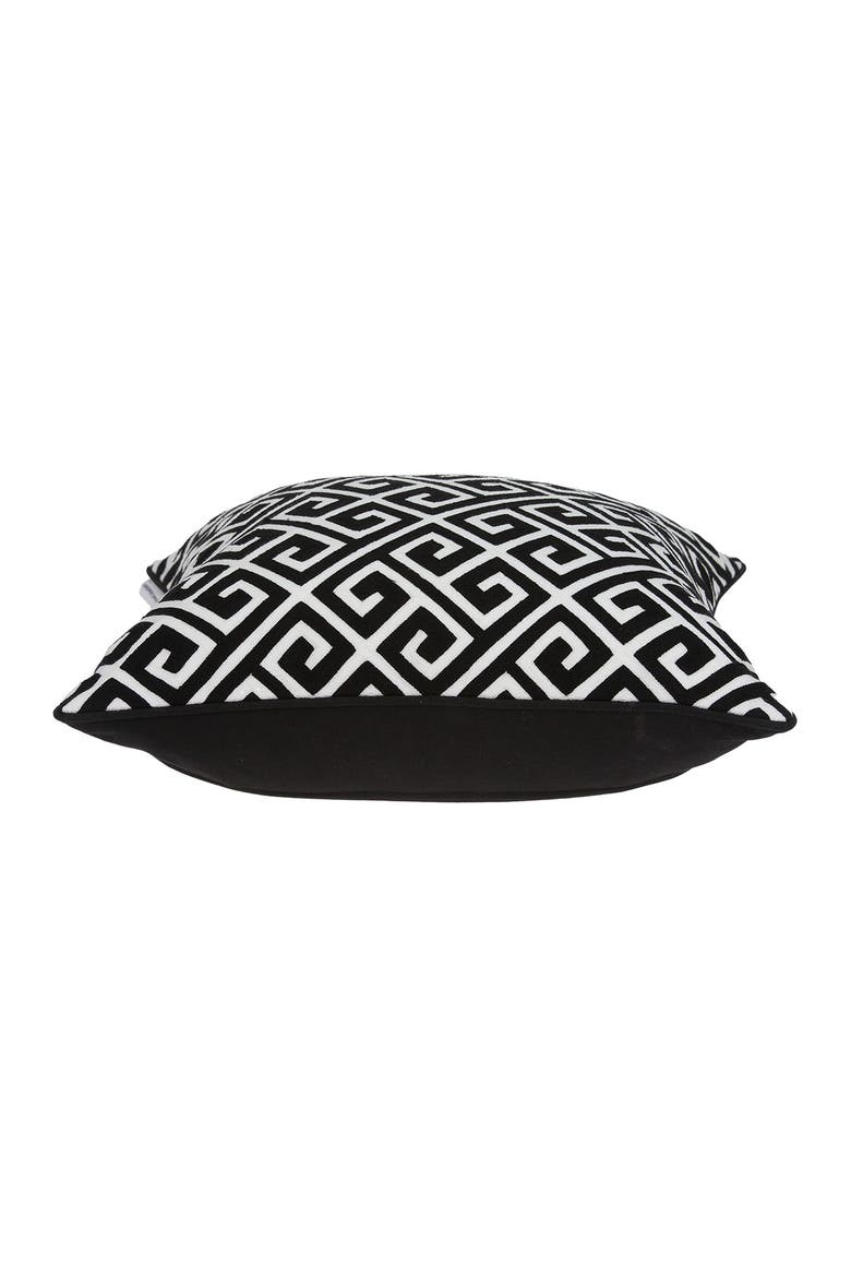 Cameo Embroidered Throw Pillow, Alternate, color, BLACK