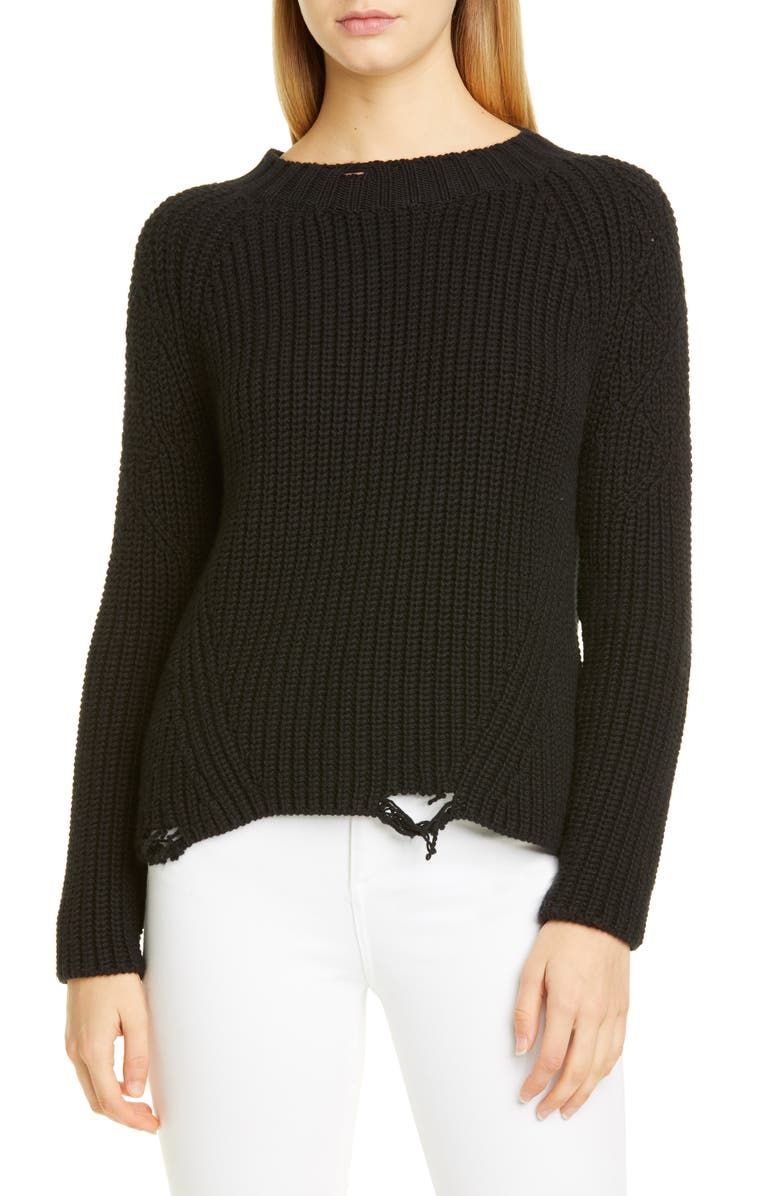 Brock Collection Destroyed Cashmere & Silk Sweater, Main, color, 