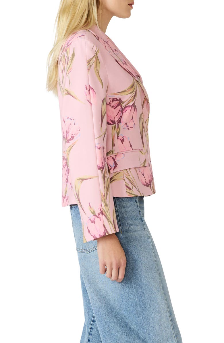 Steve Madden Regina Print Blazer, Alternate, color, Rosette Pink