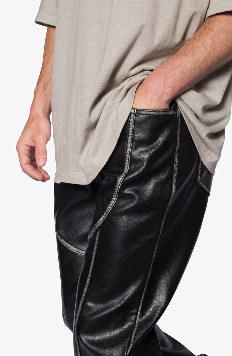 mnml V687 Antique West Faux Leather Pants, Alternate, color, 