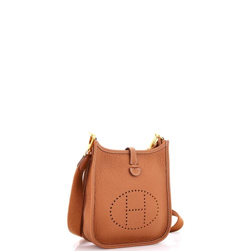 Pre-owned Hermes Hermes Evelyne Bag Gen Iii Clemence Tpm In Gold