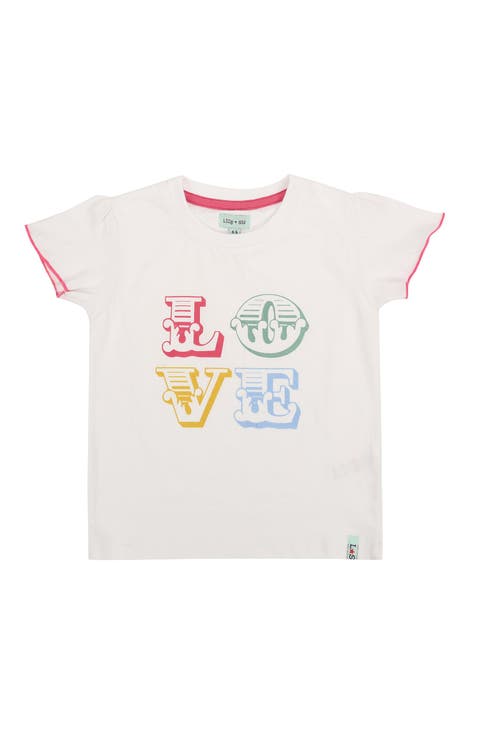 Organic Cotton Love Slogan Print T-Shirt (Toddler, Little Kid)