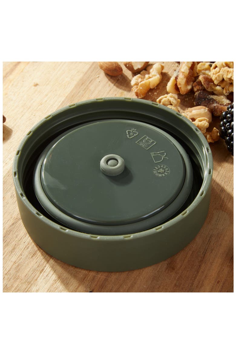 Nom 25-Ounce Food Container, Alternate, color, GREEN AND STEEL