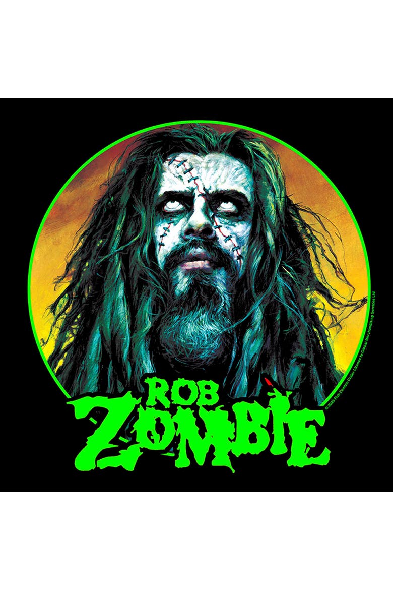 Men's Rob Zombie Undead Face Logo  Graphic T-Shirt, Alternate, color, Black